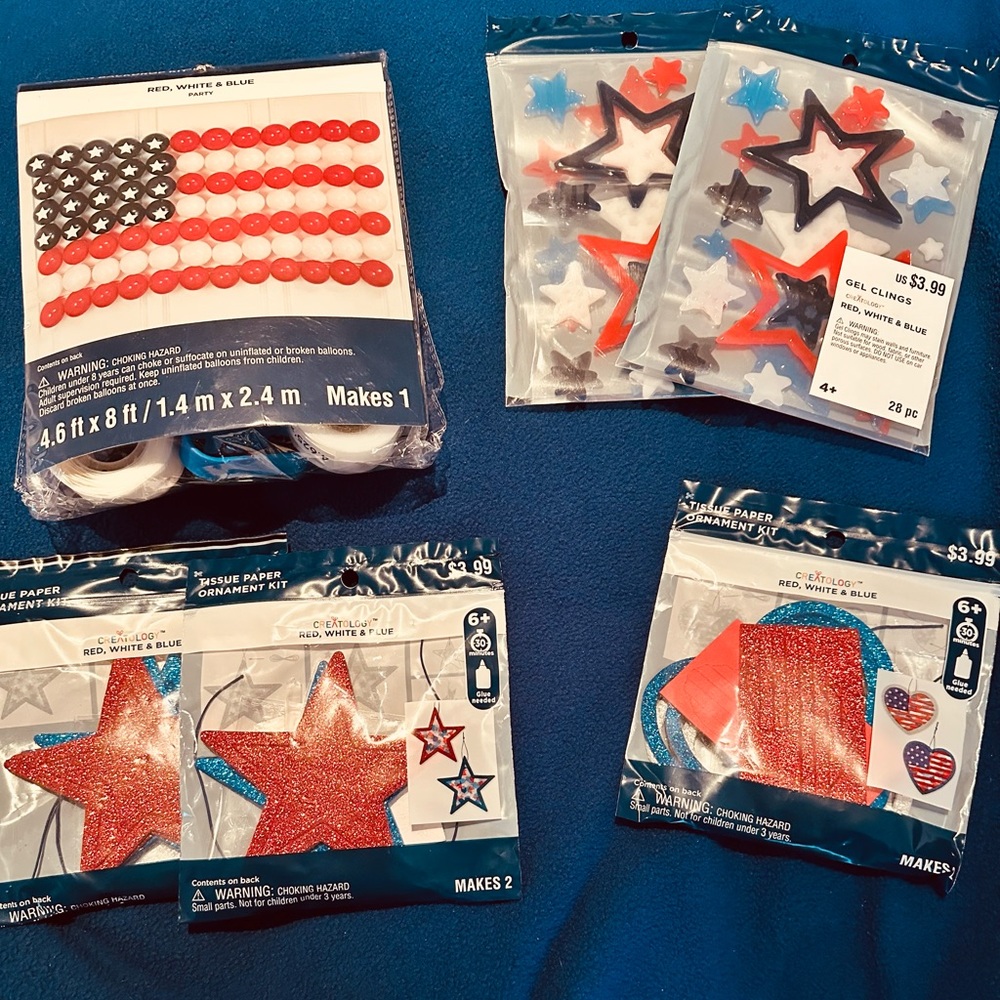 Patriotic craft and decoration kit.Happy birthday America